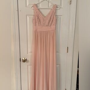 DB Studio Pastel Pink Maxi Dress w/sequined bodice - size 4 - like new